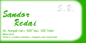 sandor redai business card